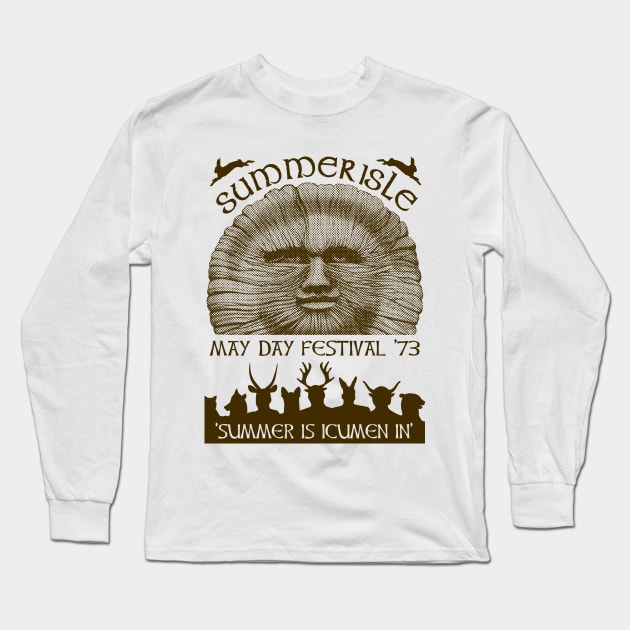 Summerisle May Day Festival 1973 Long Sleeve T-Shirt by Paulychilds